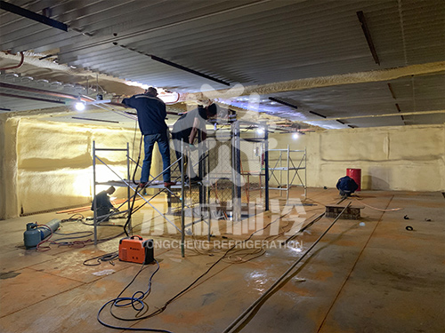 鋁排庫改熱氟化霜現(xiàn)場(chǎng)